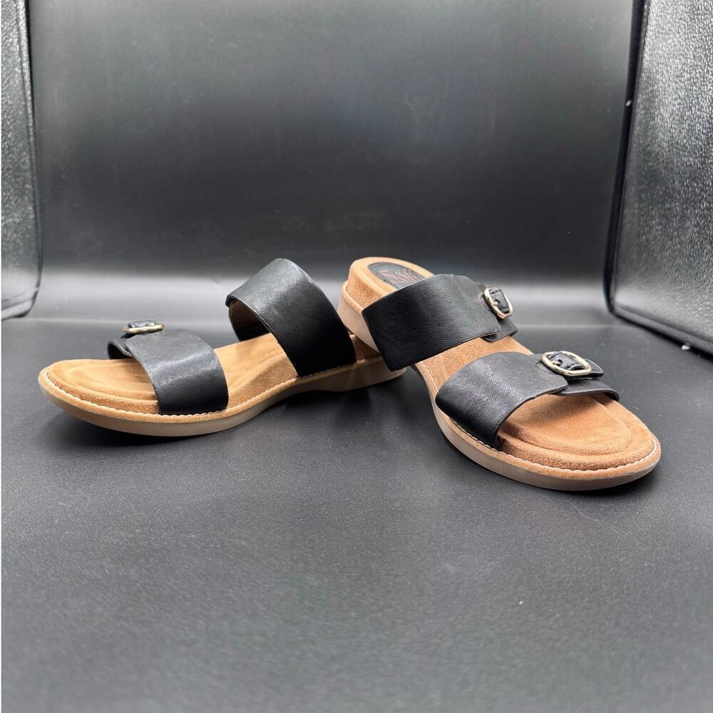 Sofft Bernise Slide Comfort Sandal Womens 7.5 Black Leather